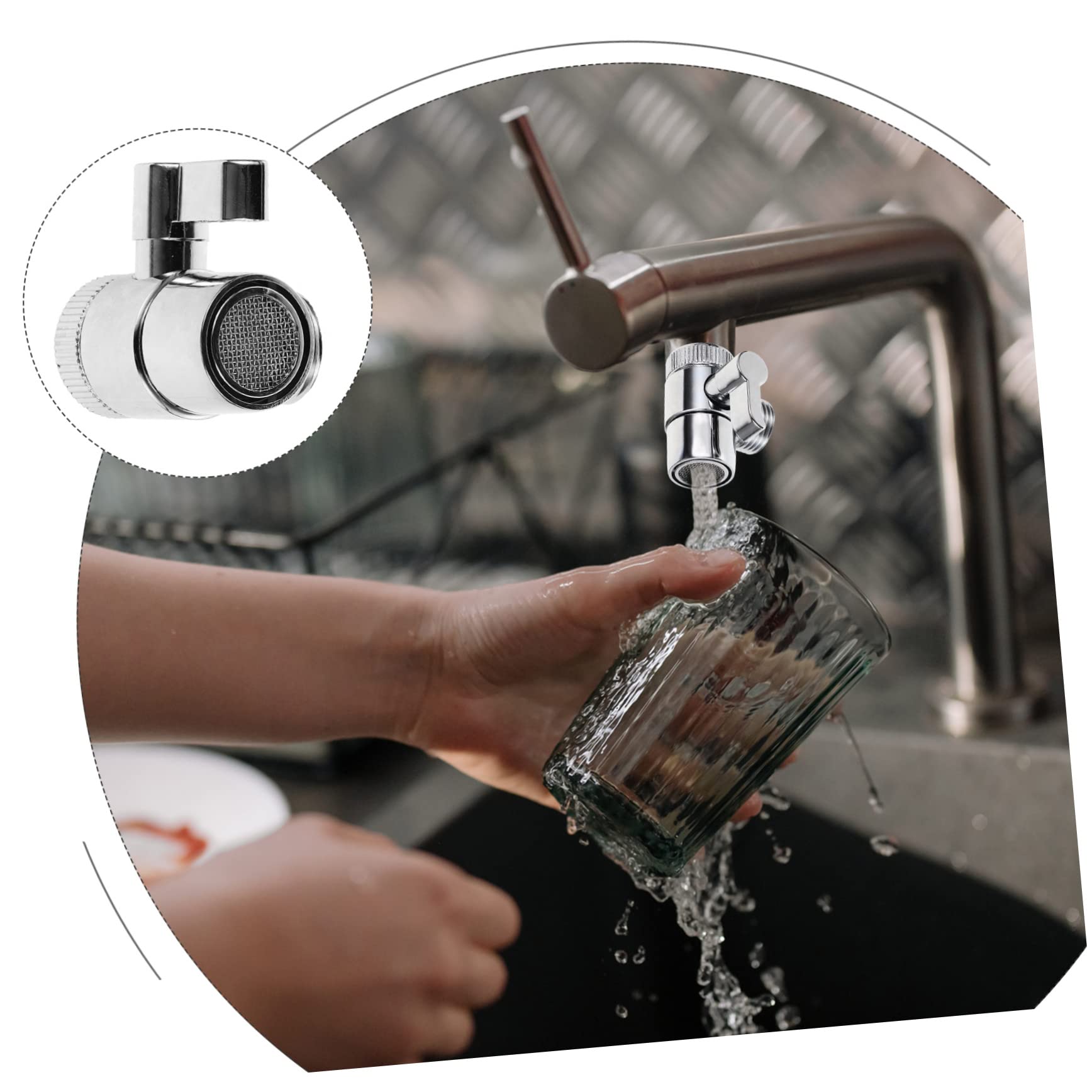 Widespread Faucet Shunt Switch Control Valve Bath Faucets Tub Alloy Faucet Silver — view 4