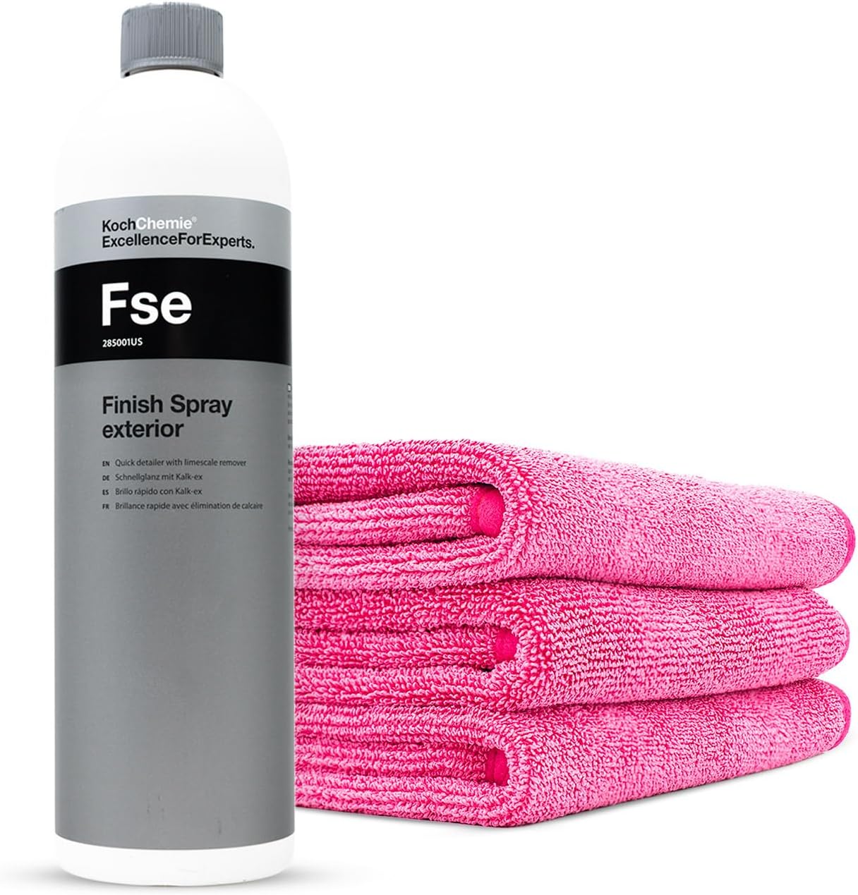 KOCHCHEMIE Finish Spray Exterior Quick Detailer & The Rag Company FTW Towels Bundle