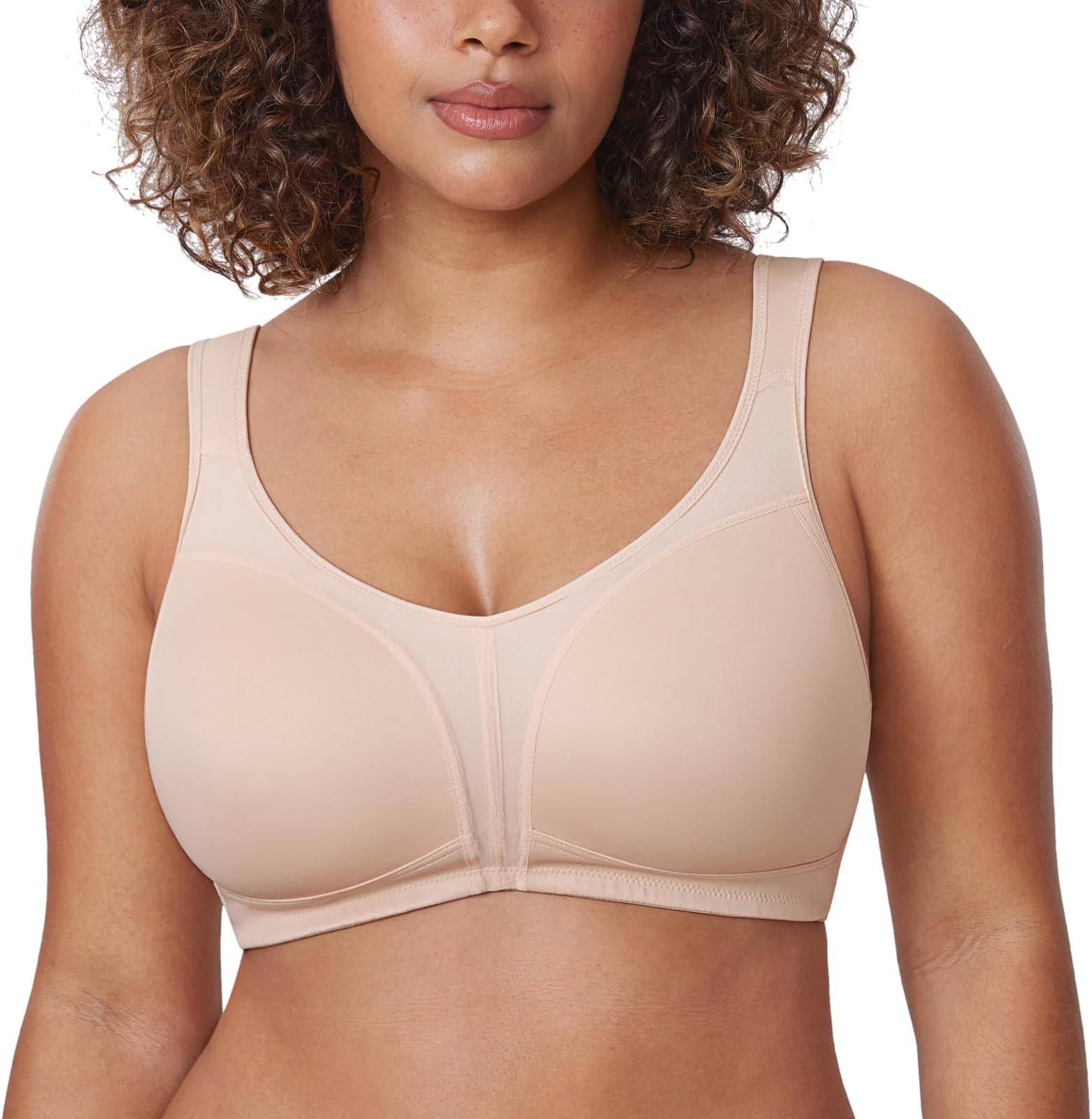 Women's Minimizer Bras Full Coverage No Underwire Plus Size Comfortable Wireless Unlined Bra