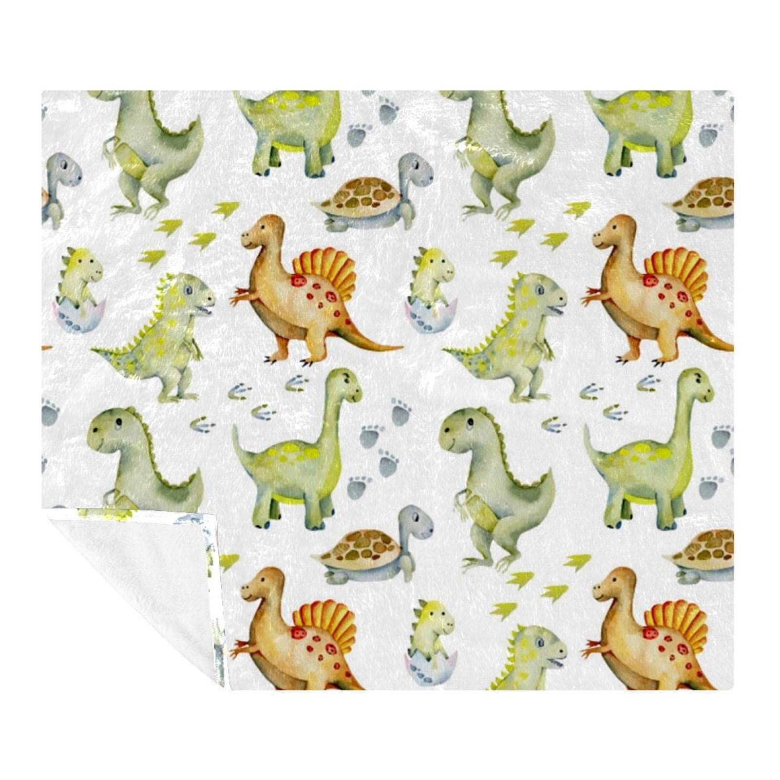 Couverture douce dinosaure 150x130 cm idée cadeau pour lit