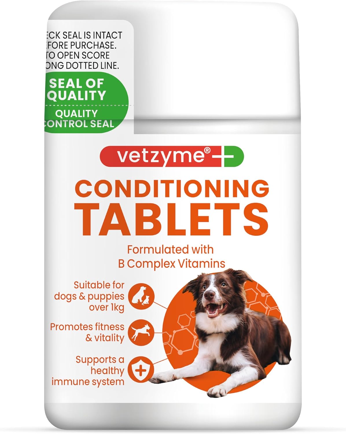 Vetzyme Conditioning Tablets for Dogs (100 Tablets) With B Complex