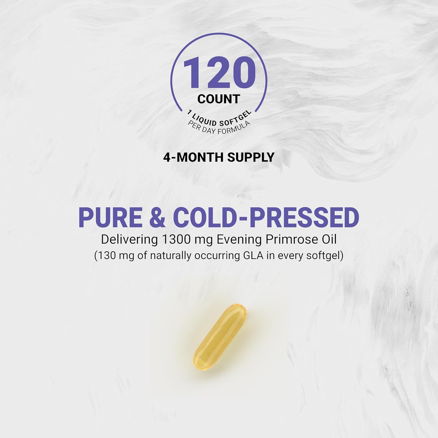 Naturalis Evening Primrose Oil (1300mg) | 100% Natural from New Zealand | Non-GMO, Soy & Gluten Free, Zero Filler | 120 Softgels - Image 6