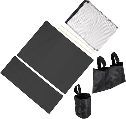 PATIKIL Juego de accesorios para sillas de director, juego 5 en 1 para silla de maquillaje, kit de repuesto de lona y bolsas de almacenamiento