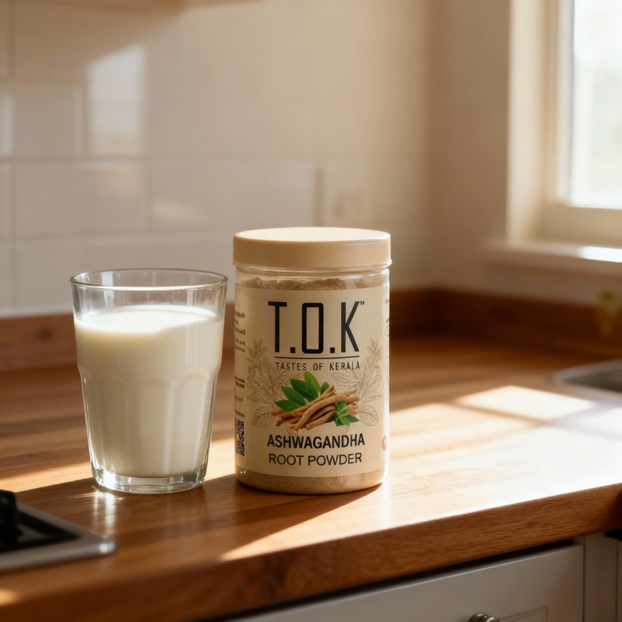 T.O.K Tastes of Kerala Ashwagandha Root Powder 150g | 100% Natural & Vegan Herbal Supplement | Fine Micro-Ground Root | Traditional Ayurvedic Ingredient for Energy & Wellness | Additive-Free — Amazon image 7