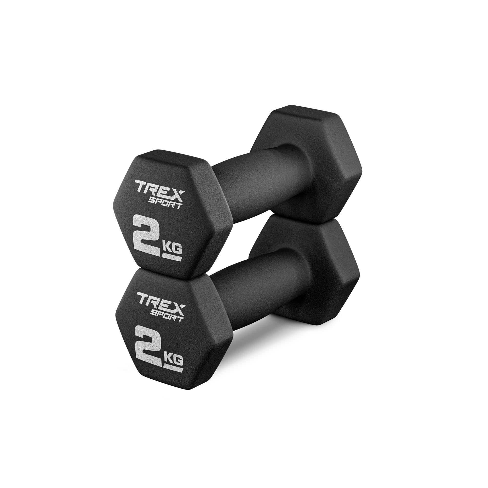 TREX SPORT Neopren Hanteln Set | Kurzhanteln 2er Set 4kg-20kg | Hanteln Frauen & Männer Set (2 x 2 kg)