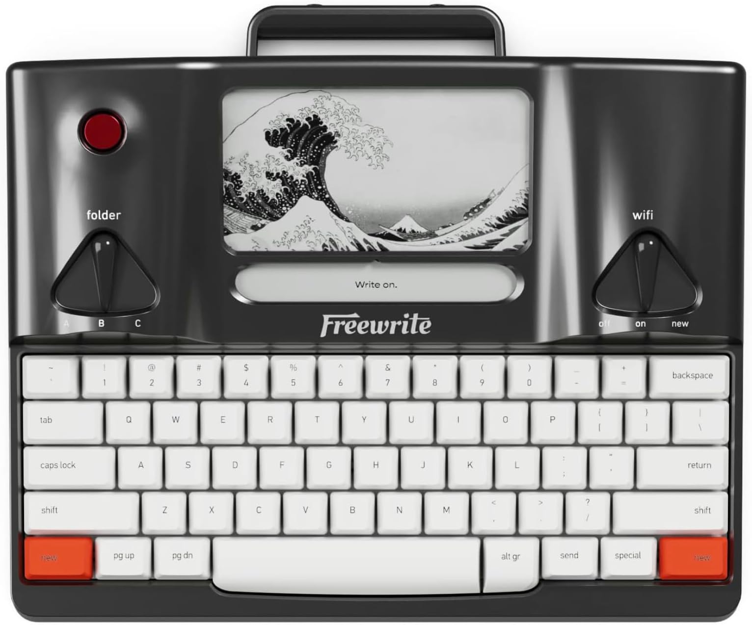 Freewrite Smart Typewriter 3rd Gen, Distraction-Free writing tool with Frontlit E Ink Display, Mechanical Keyboard, and Wi-Fi Cloud Syncing