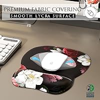 Vista 2 de MROCO Alfombrilla ergonómica para mouse con reposamuñecas de gel, cómoda alfombrilla de mouse con superficie de soporte de muñeca suave y base