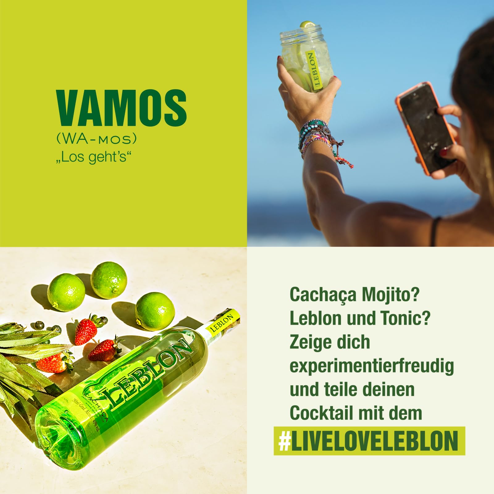 Leblon Cachaça, Premium Spirituose aus brasilianischem Zuckerrohr, handwerklich hergestellt, in französischen Cognac-Eichenfässern gereift, perfekt für Caipirinha Cocktails, 40 Vol %, 70 cl/700 ml