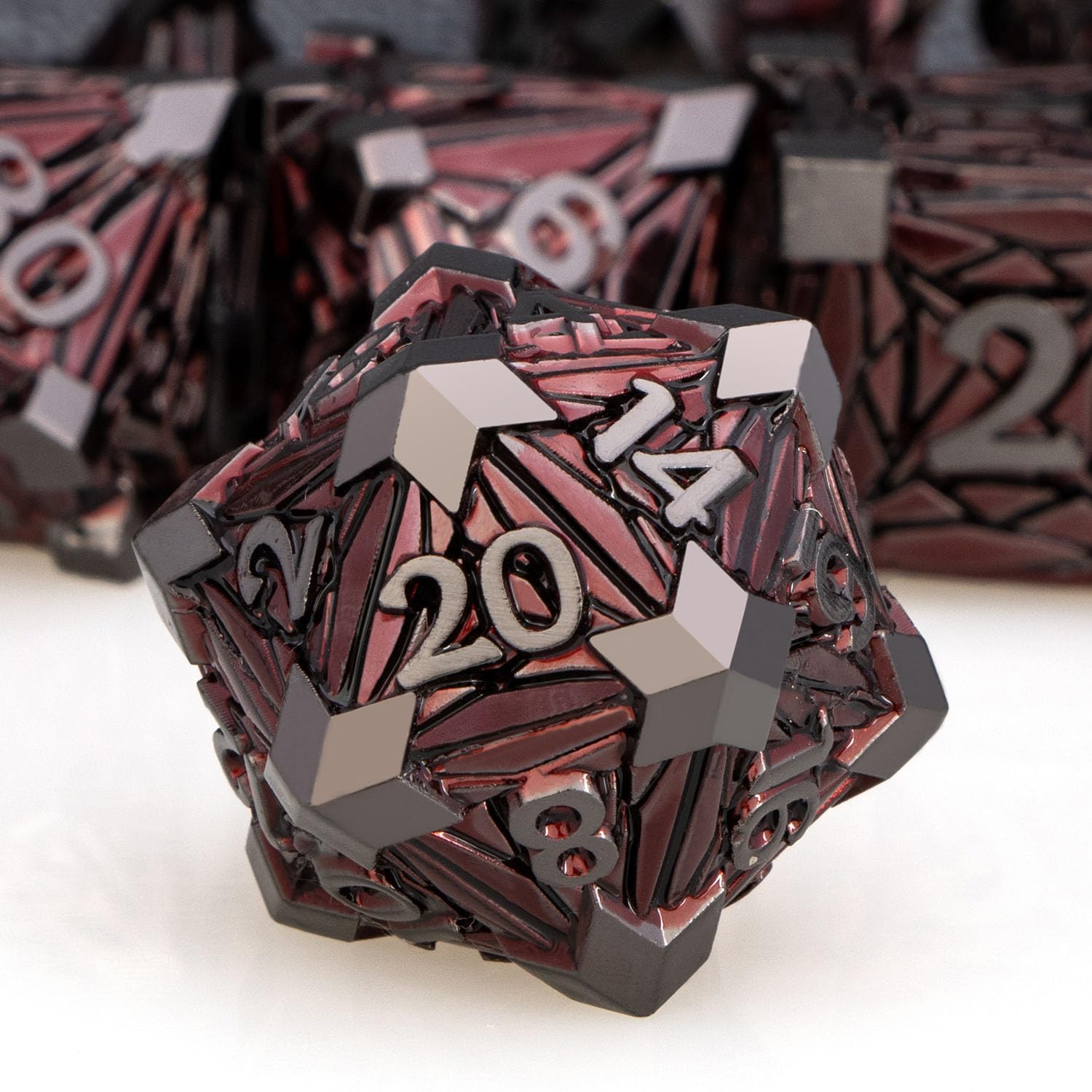 ORIFANTOU Crystal Shards Metal DND Dice Set