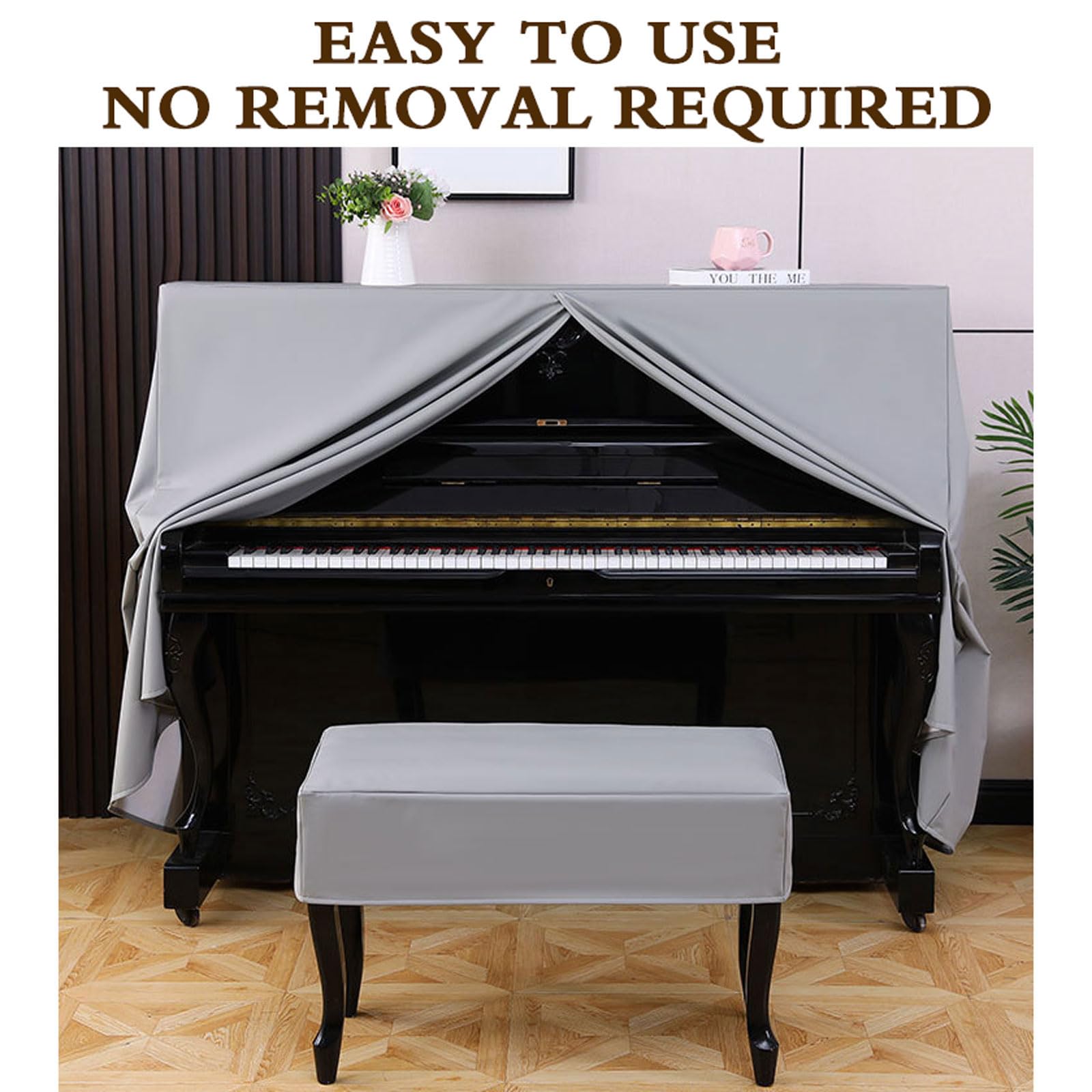Funda para Piano de Colas a Prueba de Polvo,A Prueba de Humedad y Polvo Funda Protectora para Piano,Cubierta Decorativa para Piano Cubierta,Fácil de Limpiar,para Principiantes y músicos