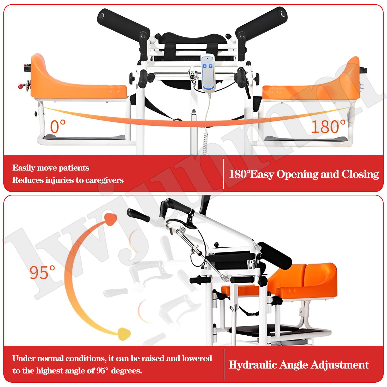 Silla Elevadora Transferencia para Pacientes,Silla Elevadora Ajustable,Elevador Hidráulico para Uso Doméstico,Elevador para Pacientes Ancianos Y Discapacitados Paralizados Carga 270kg Hydraulicstyle