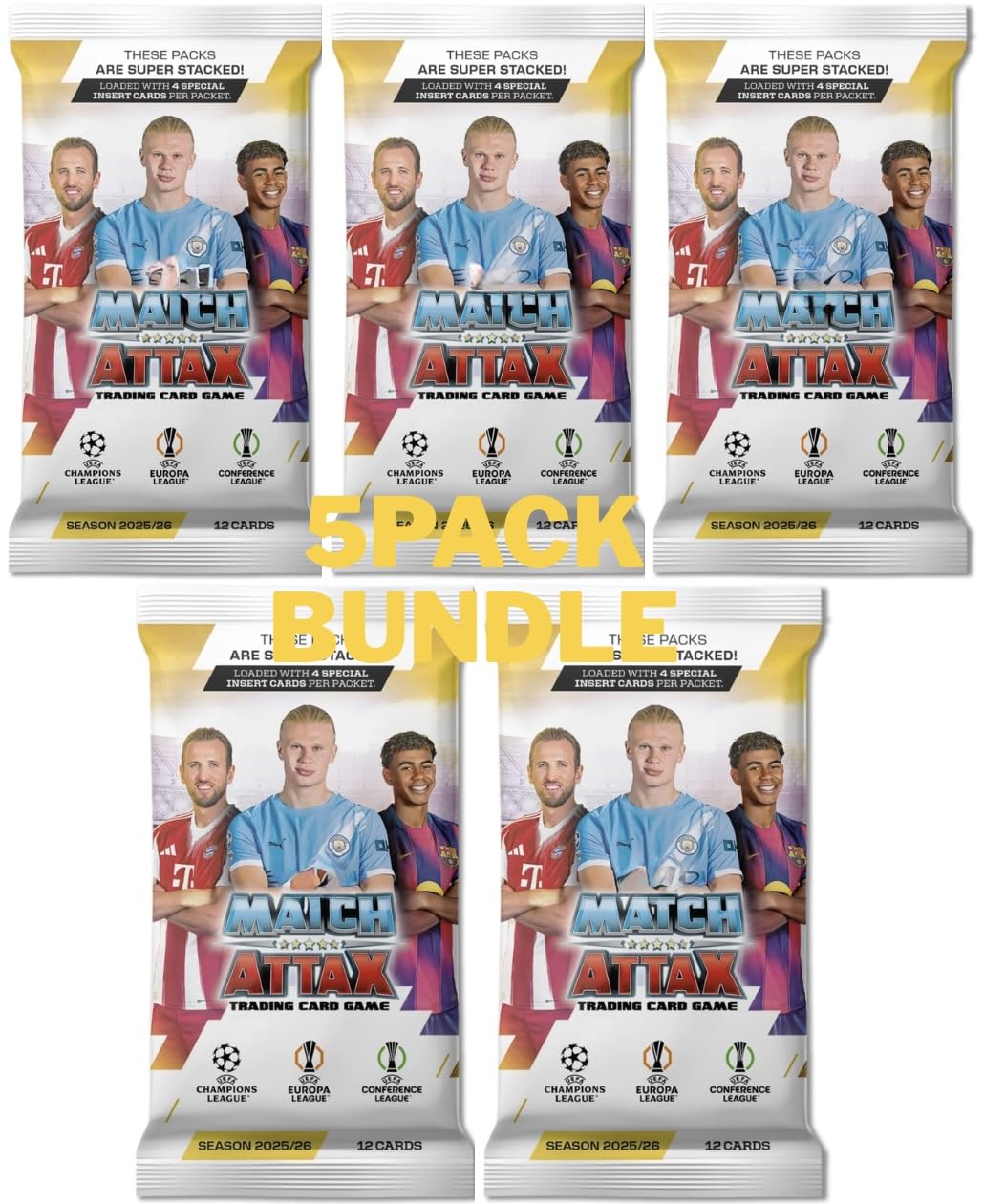 Amazon.com: Match Attax 25/26 New Soccer Trading Cards x5 Packet