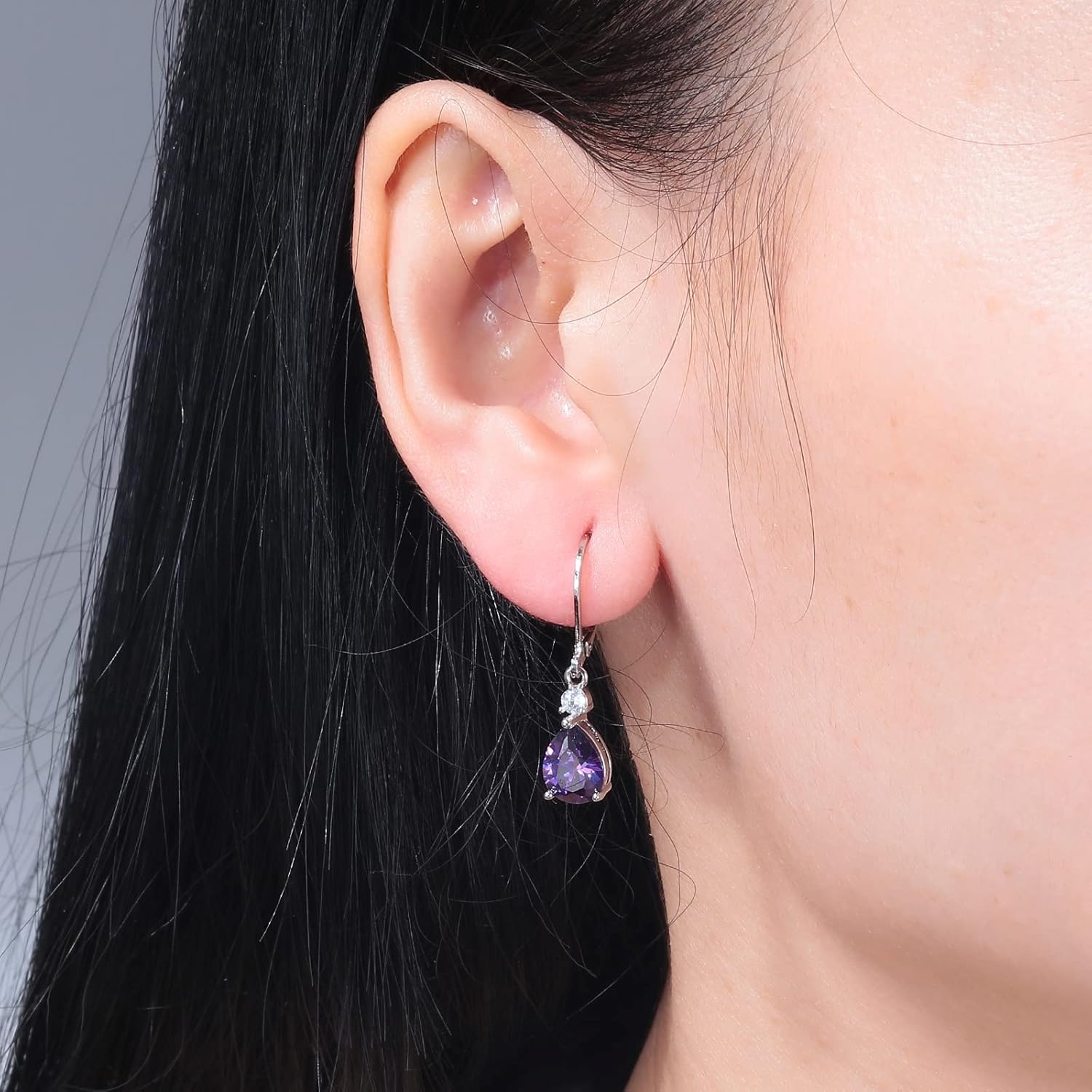 CiNily Teardrop Leverback Dangle Earrings for Women Hypoallergenic 14K Gold Plated Cubic Zircon Drop Earrings Fashion Crystal Earrings for Girls Jewelry Christmas Gifts - Image 2