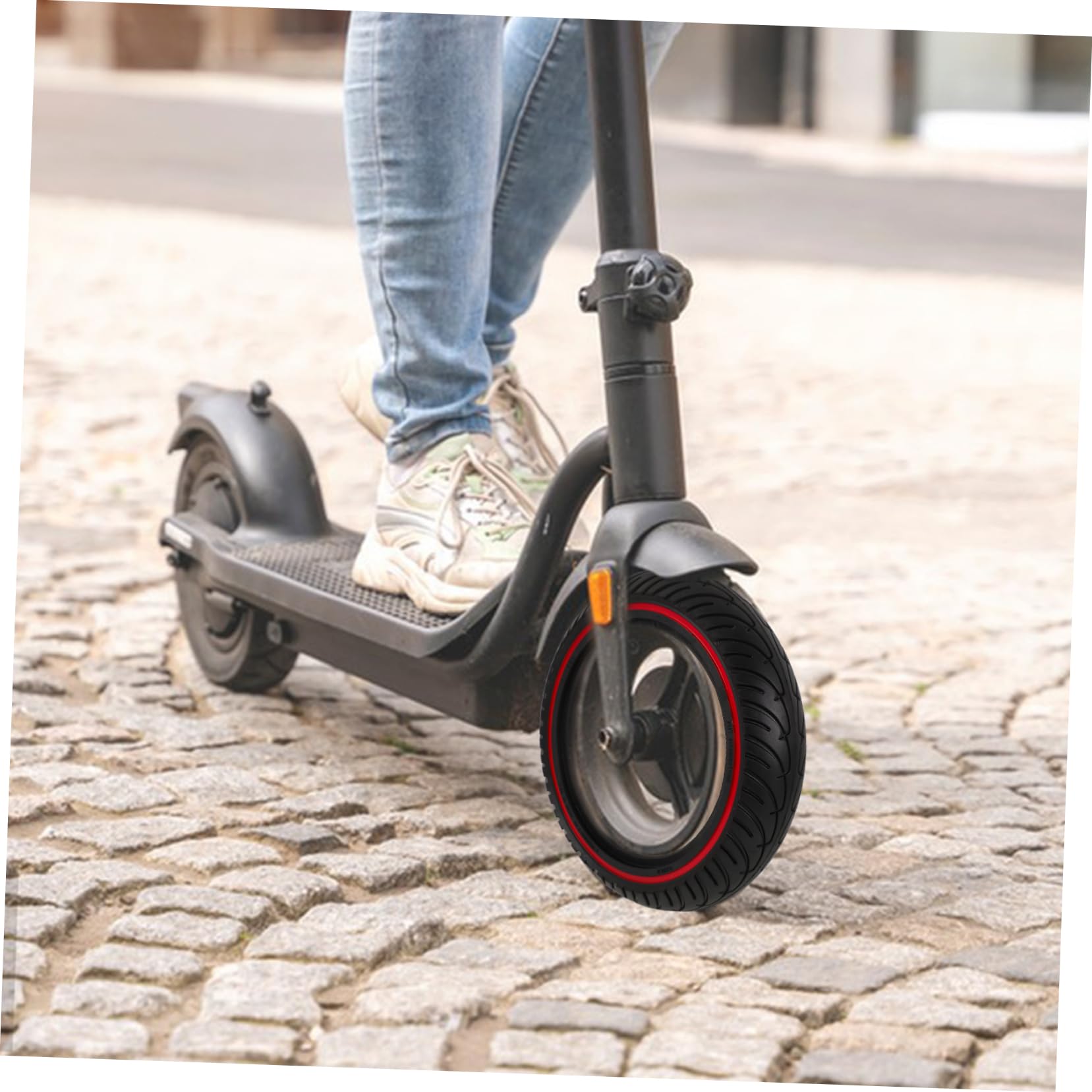 ibasenice Roue de Trottinette Électrique 8.5 Pneu en Polyuréthane Remplacement Facile Accessoire pour M365/Pro/1S Conduite Sûre Toutes Surfaces