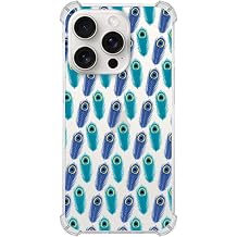 PrintiFy Apple iPhone 15 Pro Max Uyumlu Nazar Boncu u 4 Bask l   effaf K e Korumal  Anti ok K l f