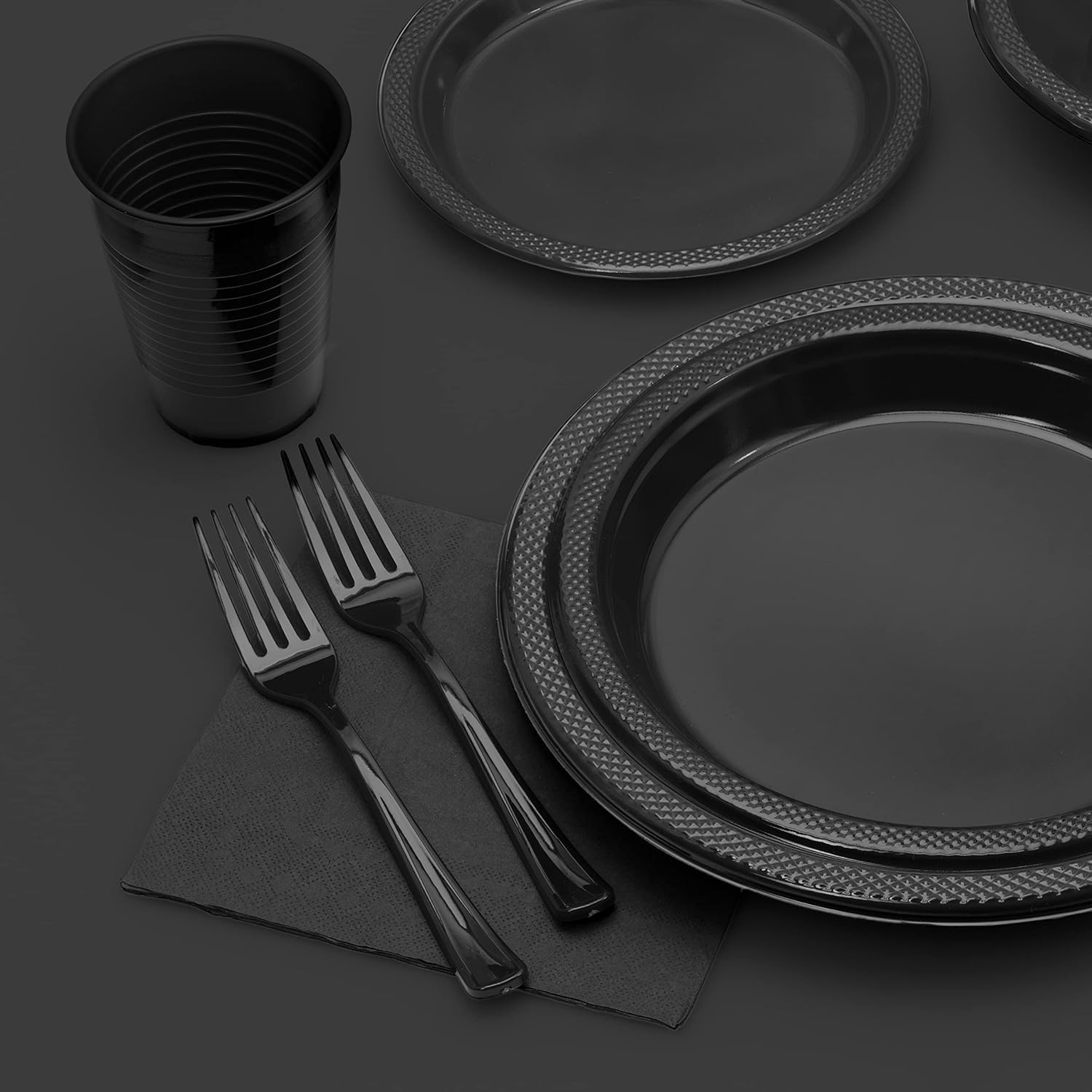 300 servilletas de papel de 2 capas, altamente absorbentes, desechables, para uso diario, para cena, cóctel, bebidas, fiestas, bares, a granel (negro) Exquisite