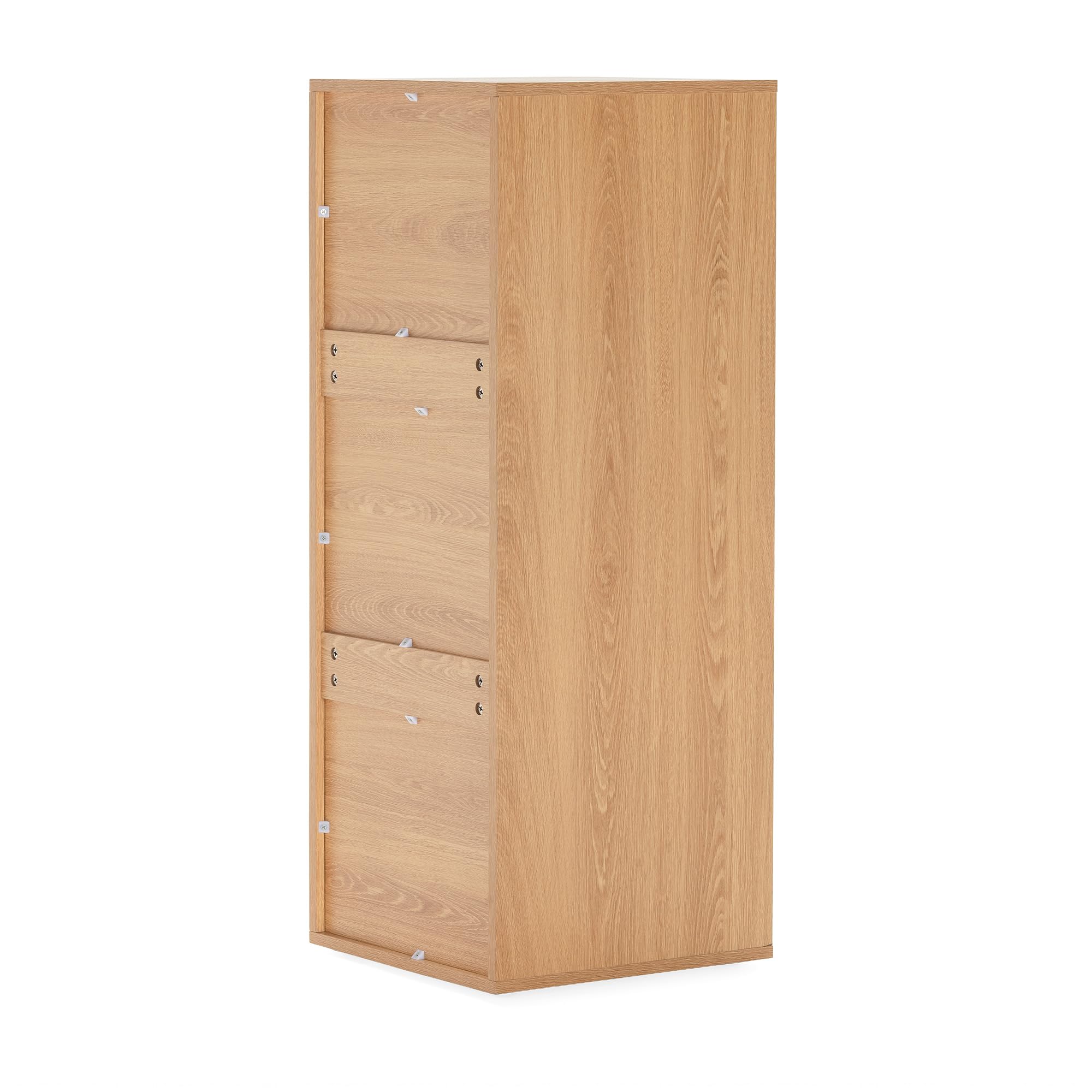 HOMN LIVING Cómoda Alta Tori 4 cajones Color Roble, 40 cm (Ancho) 40 cm (Profundo) 105 cm (Altura)