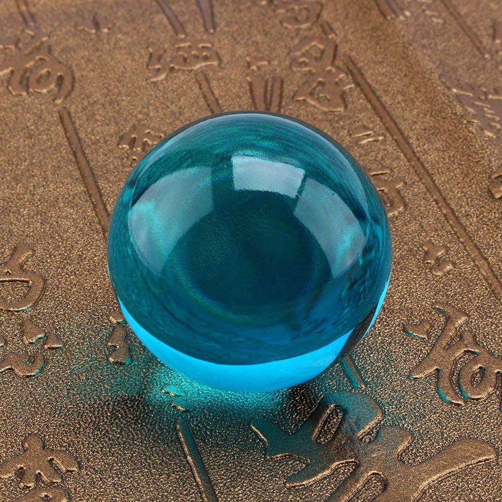 LIZEALUCKY Asian Rare Magic Crystal Clear Healing Ball Natural Quartz Art Decor Mediation Magic Orb Sphere 40mm with Stand Base