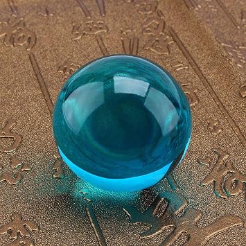 Tyenaza Royal Blue Crystal Ball with Stand, 1.6 inch Crystal Sphere Meditation Ball Healing Gemstone Sphere Suncatcher for Decoration, Scrying Mirror, Feng Shui, Gifts