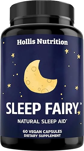 SLEEP FAIRY - Ayuda natural para dormir | Melatonina 10 mg, glicinato de magnesio 500 mg, L-teanina, B6, 5-HTP, GABA, raíz de valeriana y