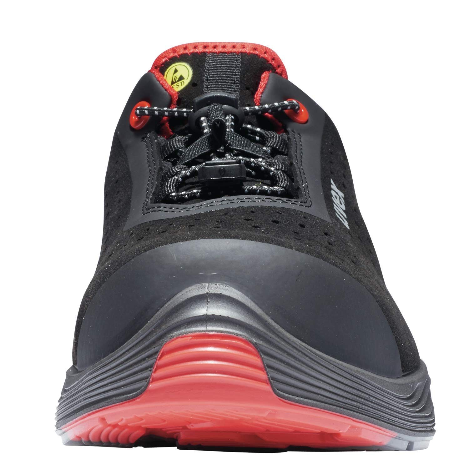 Uvex 68372 Gelochter Sicherheitshalbschuh - S1 P SRC ESD - Rot-Schwarz