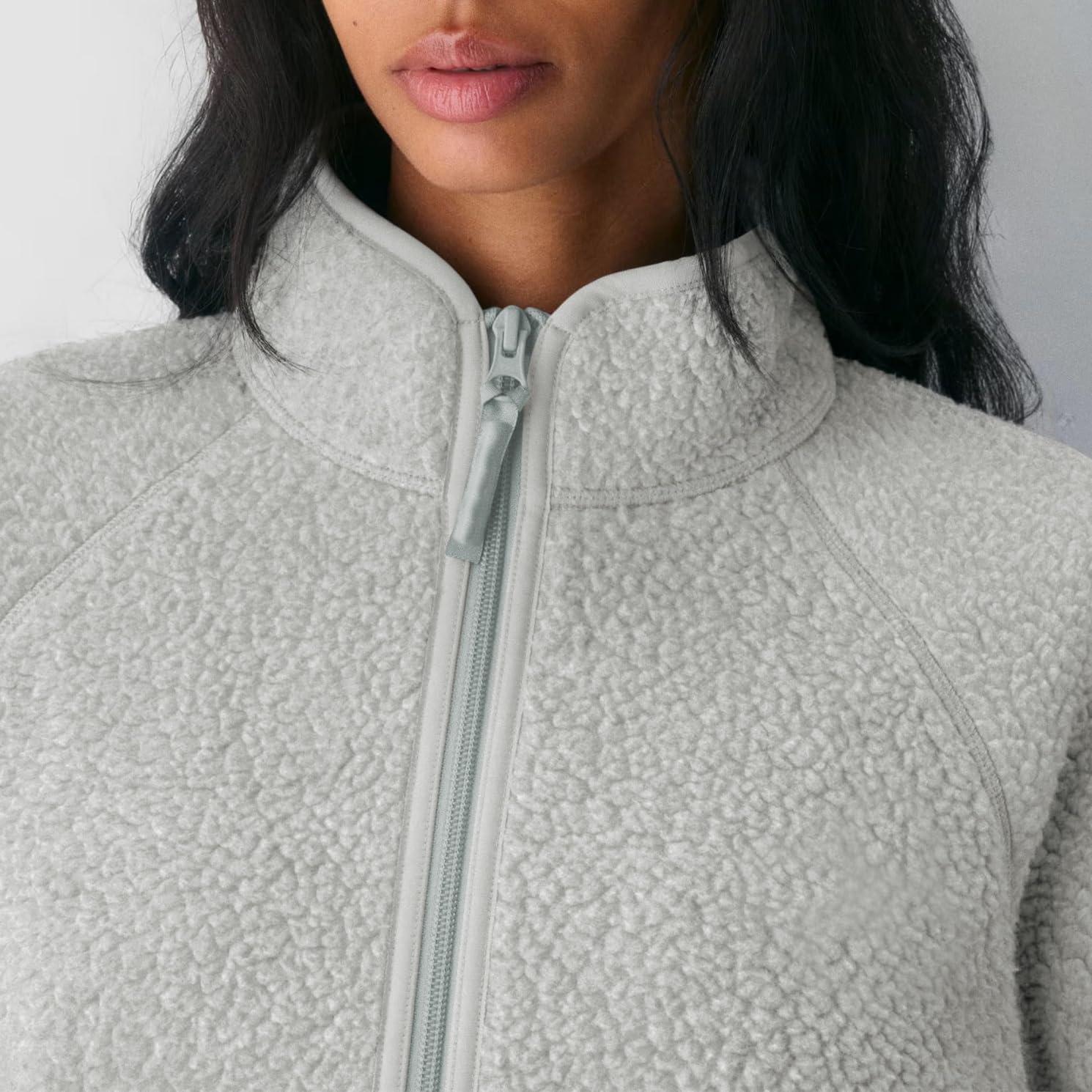 Womens Fleece Jackets Casual Long Sleeve Sherpa Jacket Warm Fuzzy Full Zip Up Sweatshirt Coat with Pockets - Image 6