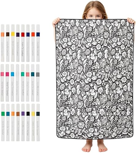 NKFBEV 145x115cmCouverture a Colorier, Colorez Votre Prop…