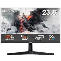 KOORUI Gaming Monitor 24" 170Hz PC Schermo FHD Adaptive Sync, HDMI 1.4