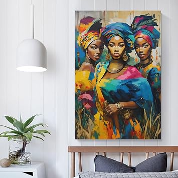 LINWDSB African Woman Poster Afro Girl Poster Black Girl PosterUnframe-style16x24inch(40x60cm)