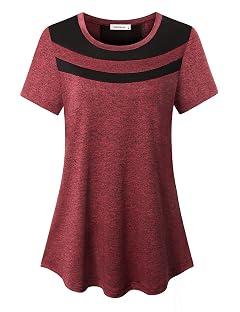 MOQIVGI Womens Short Sleeve Workout Tops Casual Wear Running Yoga Exercise Fitness Shirts Activewear