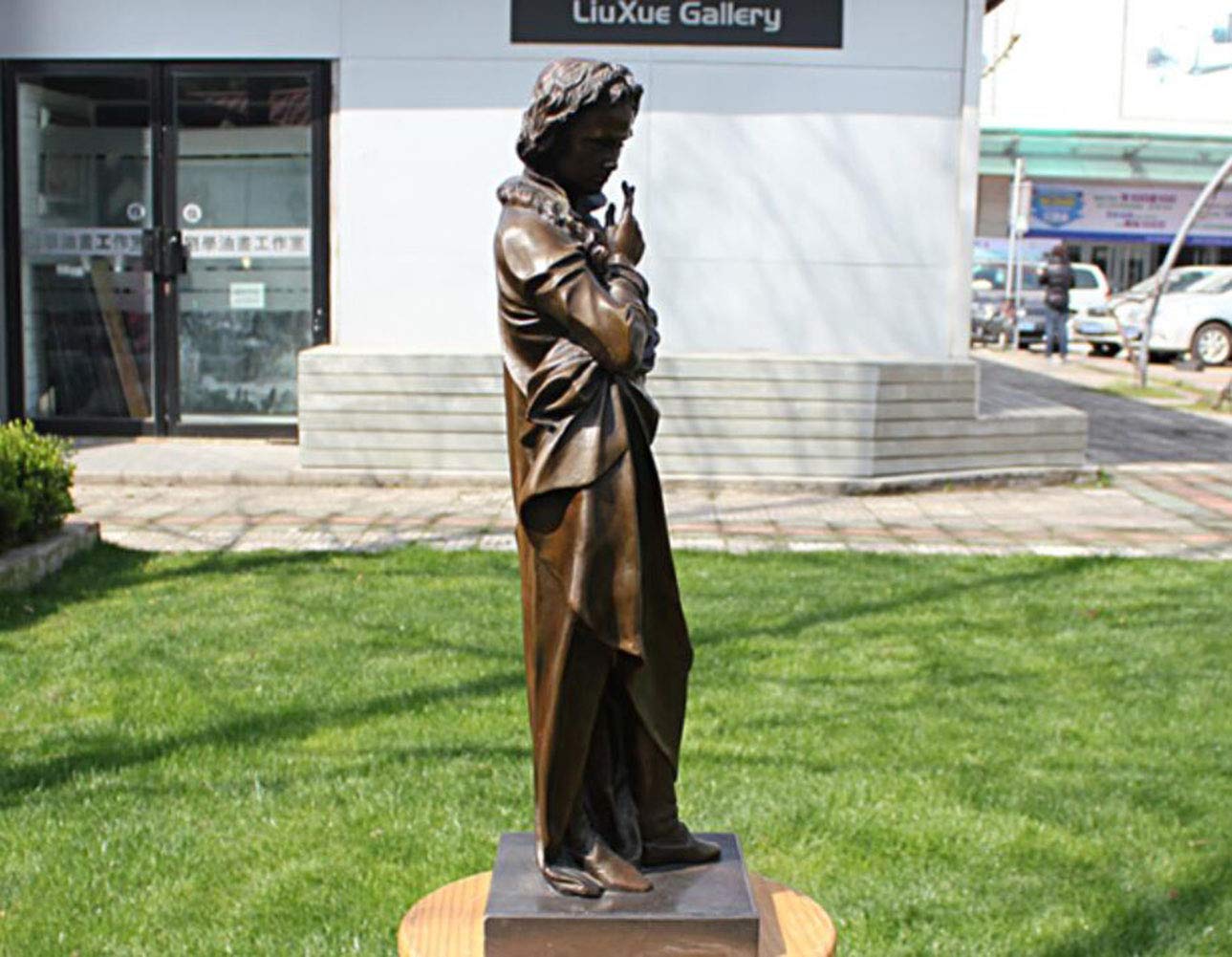 ベートーヴェン 塑像 彫像 銅像風 音家 クラシック 音教育 置物 伝統