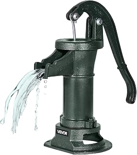 VEVOR Well Hand Pitcher Pump, 25 ft Maximum Lift, Antique Cast Iron Manual Hand Water Pump, NPT 1-1/4 in Connection, Easy Installation, Old Fashioned for Outdoor Garden, Pond, Backyard, Farm, Green