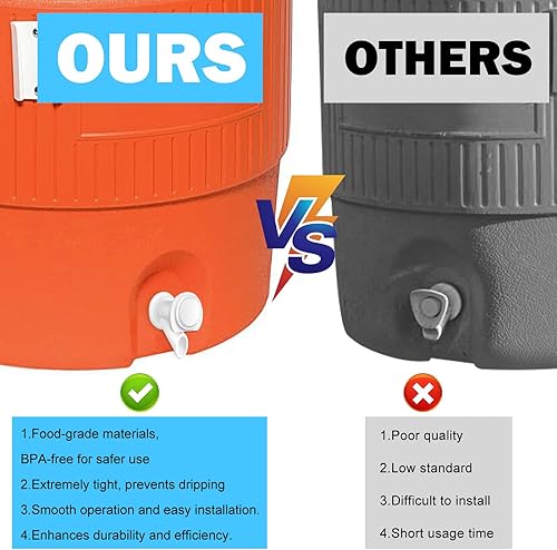 Miniatura 4 de 5 piezas de repuesto de espiga de agua con botón pulsador, grifo de agua reutilizable compatible con enfriador de agua Igloo de 2, 3, 5 y 10