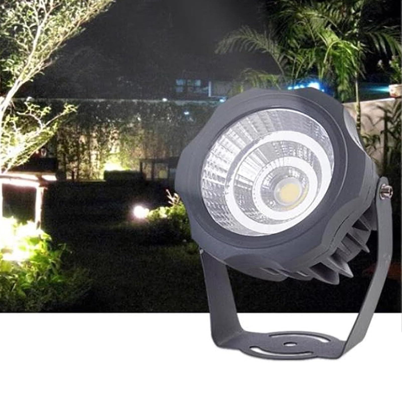 Reflektory Ogrodowe Z Obrotowym Reflektorem Led, Lampa Led Do Ogrodu, Wodoodporne Oświetlenie Zewnętrzne Do Wkopania W Ziemię Ip65, Regulowane Reflektory 220 V Do Drzewek Kolczastych, Do Oświetlenia