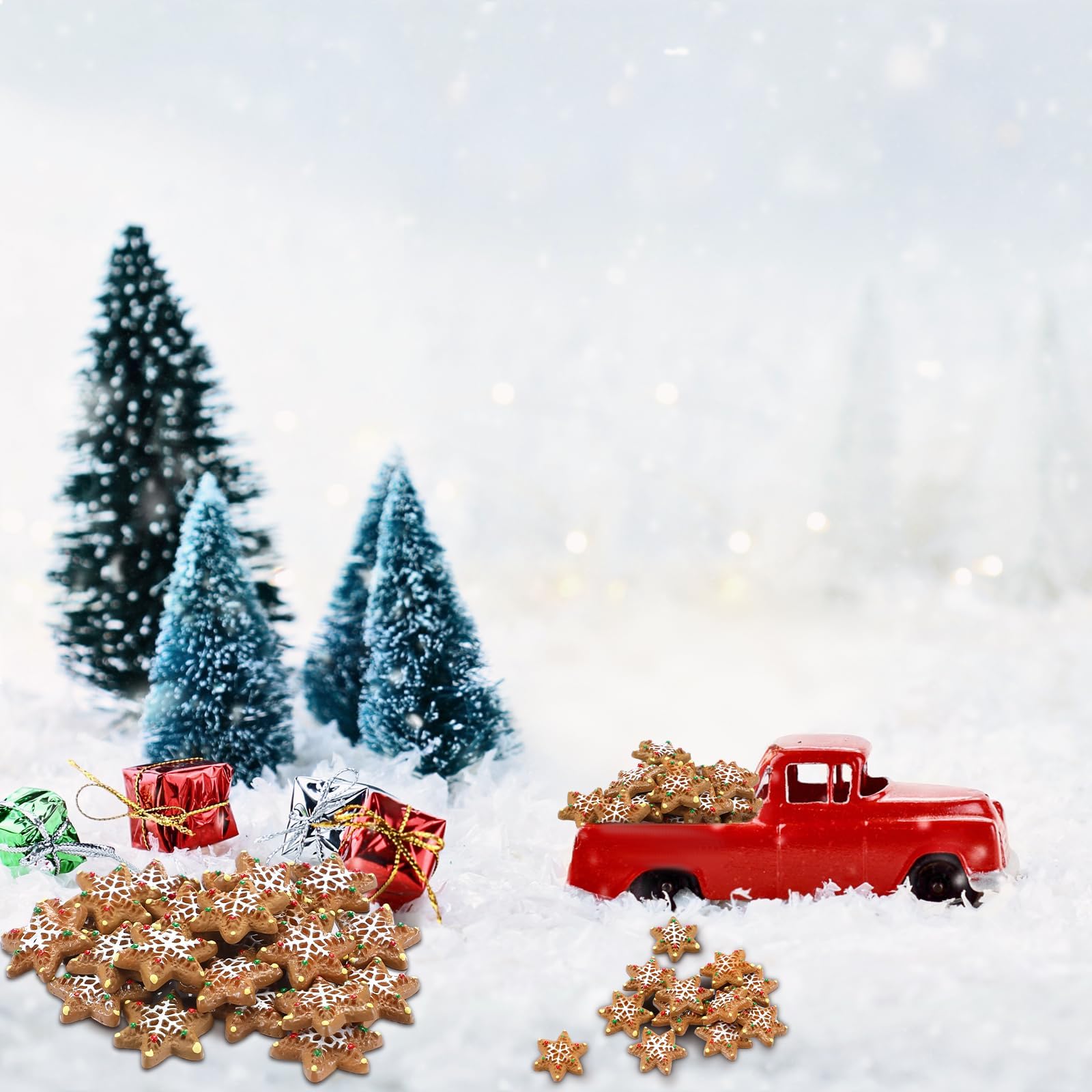 FRCOLOR 40 Mini Decorazioni Natalizie In Resina Per Casa Delle Bambole - Statuette Regalo Artigianali Per Albero Di Natale