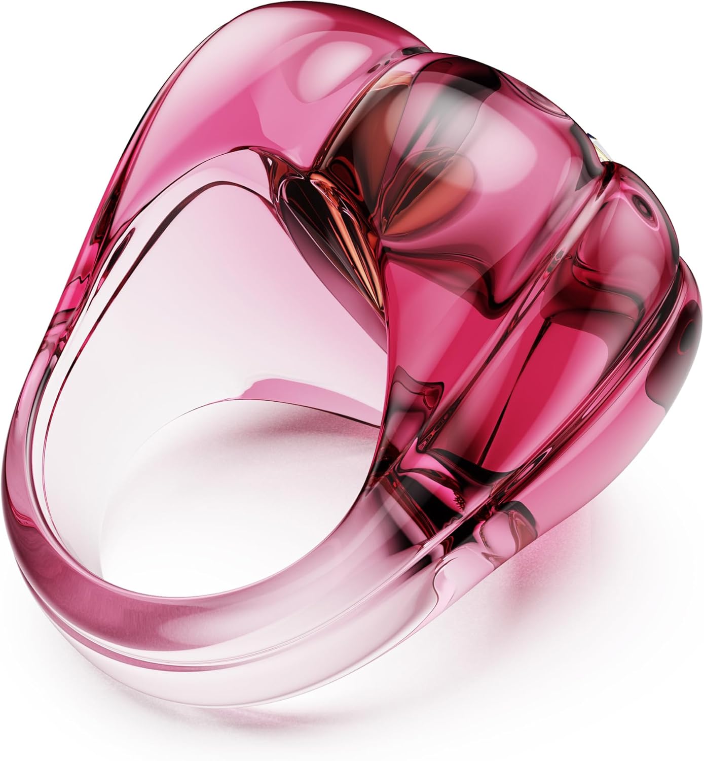 Swarovski Dulcis cocktail ring, Heart cut, Pavé, Heart, Pink, Size 6 3/4 - Image 4