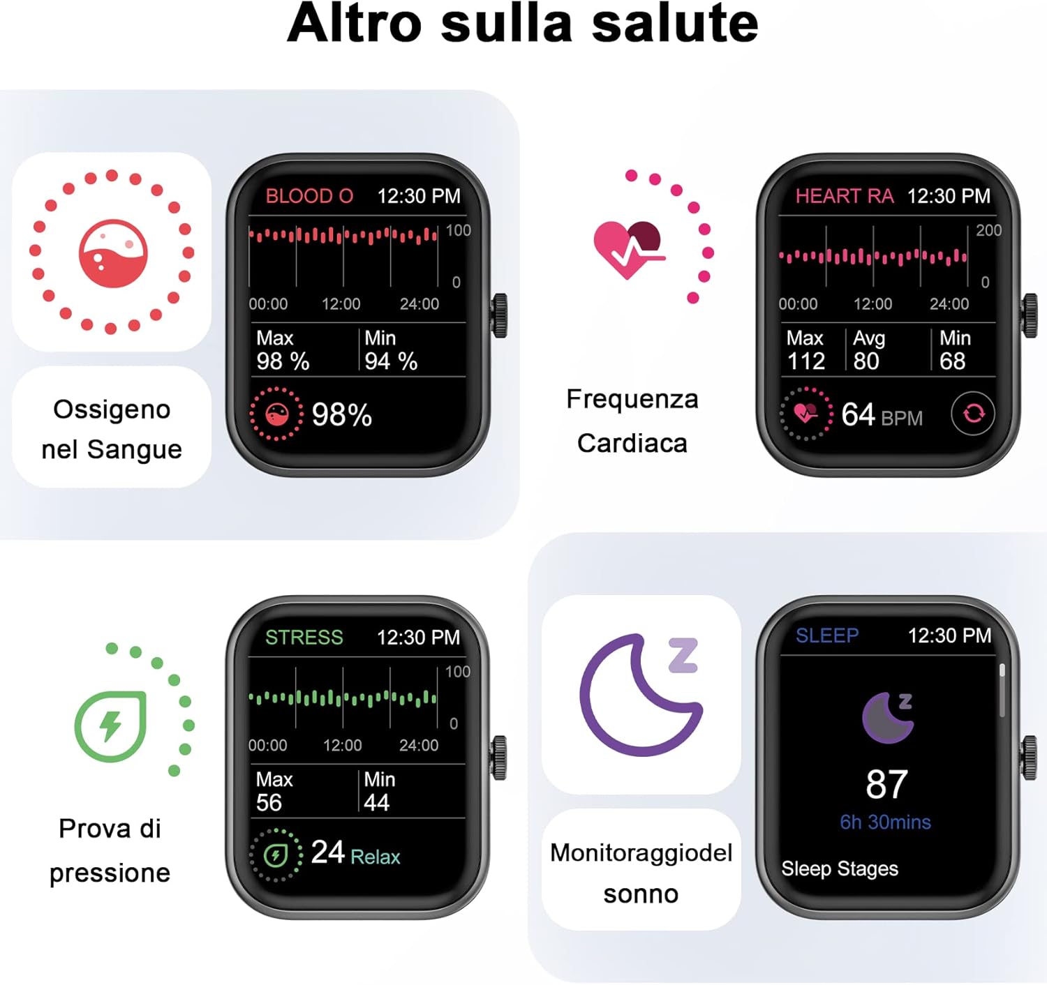 Blackview Smartwatch Uomo Donna, Effettua e Rispondi alle Chiamate,1,83 Orologio Intelligente Fitness,100 Modalità Sportive,Cardiofrequenzimetro,SpO2, Monitoraggio del Sonno, Calcolatori,Android iOS