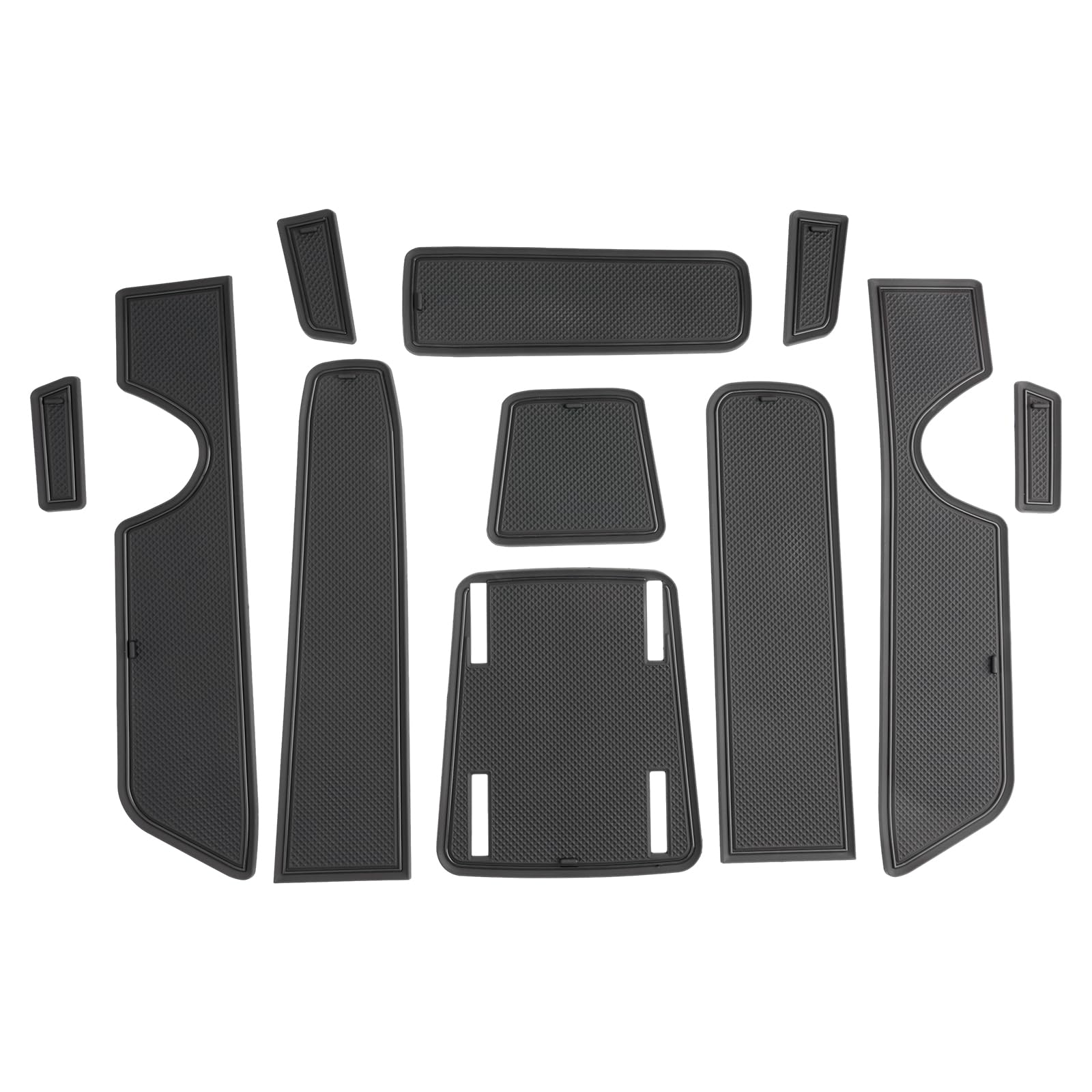 GAFAT Compatibili con Jeep Avenger 2026 2025-2023 Tappetini Antiscivolo, Avenger Hybrid EV Tappetini in Gomma Antiscivolo, Tappetino per Console Centrale, Porte, Accessori Avenger 2025 (Nero)
