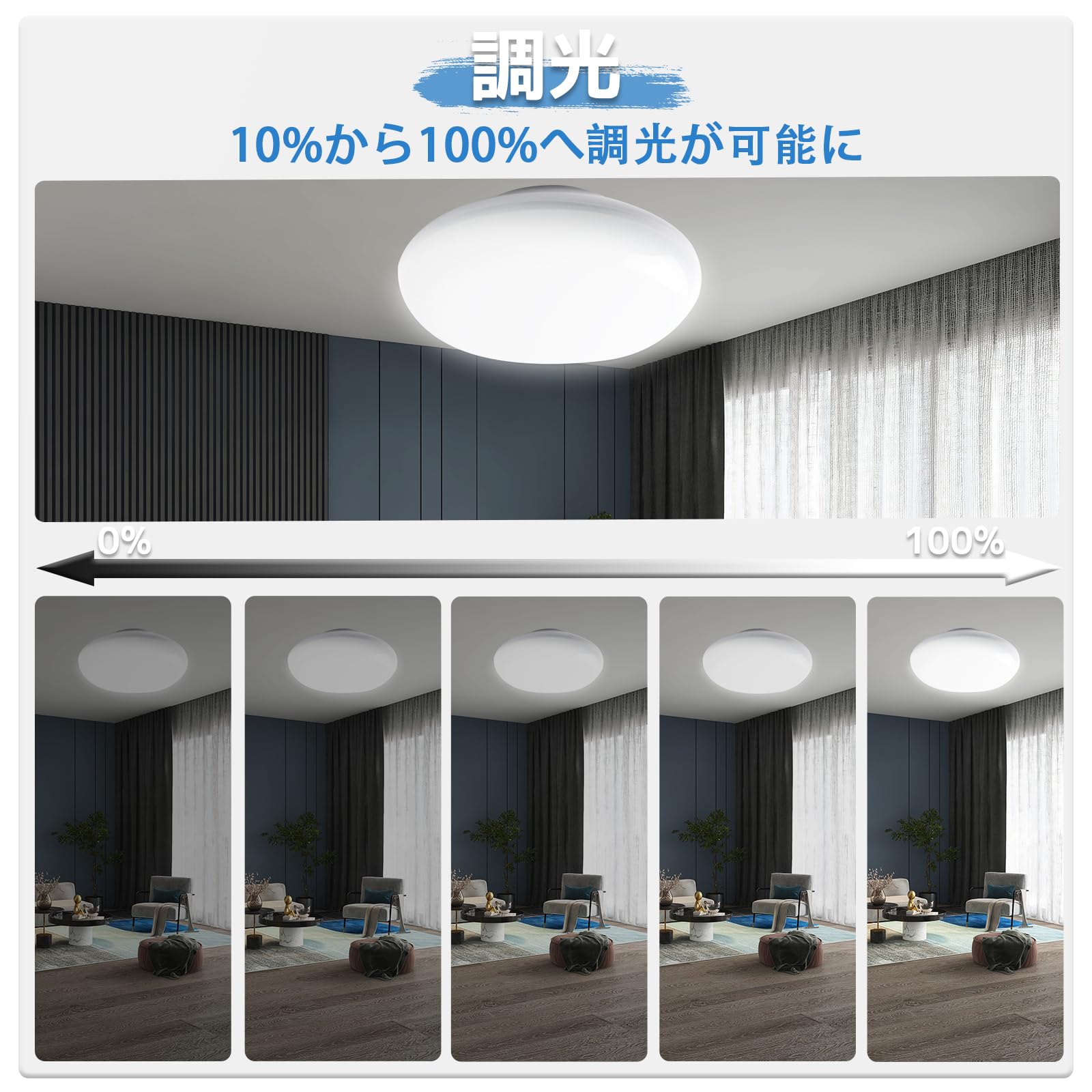 Amazon.co.jp : 調光調色 シーリングライト LED 小型 薄型 150W形相当