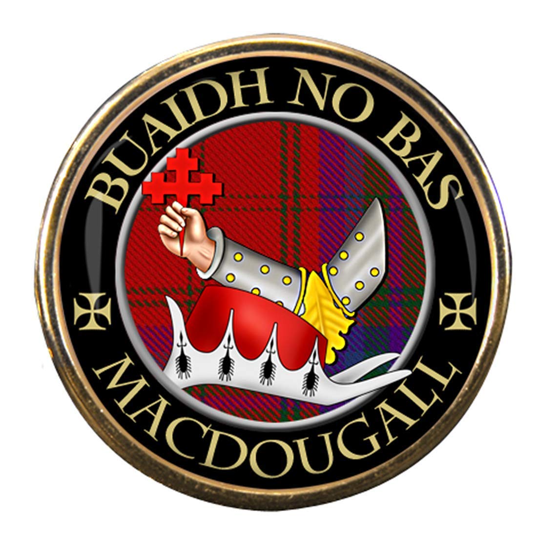Family-Crests.com Men's Gold Macdougall Scottish Clan Pin Badge