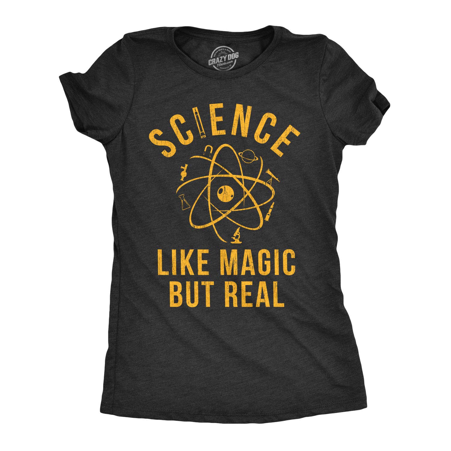 Womens Science Like Magic But Real T Shirt Funny Nerdy Teacher Tee