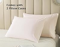 Vista 5 de WhatsBedding Juego de 2 fundas de almohada de tamaño estándar, 20 x 26 pulgadas, fundas de almohada de algodón con cierre de sobre, fundas de Beige