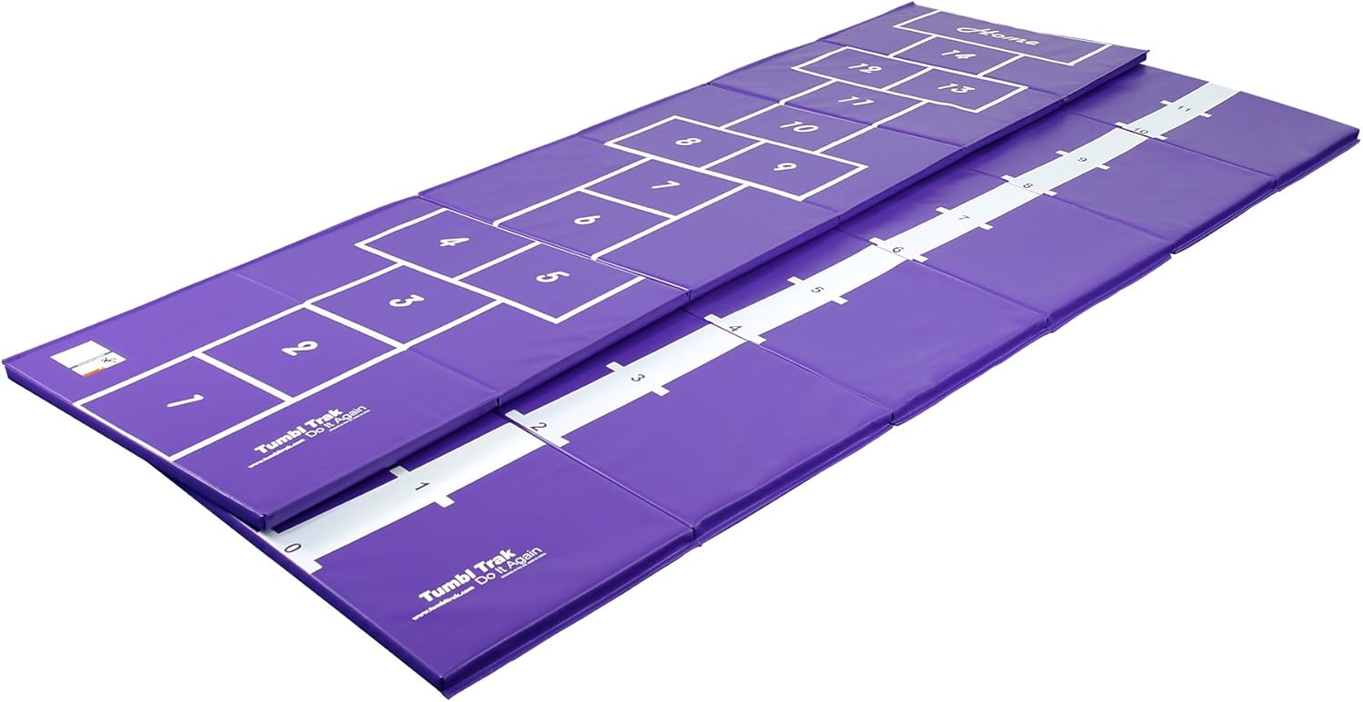 Tumbl Trak Girl's Gymnast Hopscotch Mat, Purple, 3 x 12-Feet x 1 3/8-Inch : Sports & Outdoors