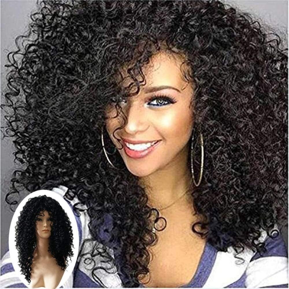 Fashion beautiful wig Short Afro Kinky Curly Wigs for Women Synthetic Wigs Heat Glue-free natural wave synthetic heat-resistant fiber wig Black Hair Natural Looking Hair Replacement Wig Suitable for p