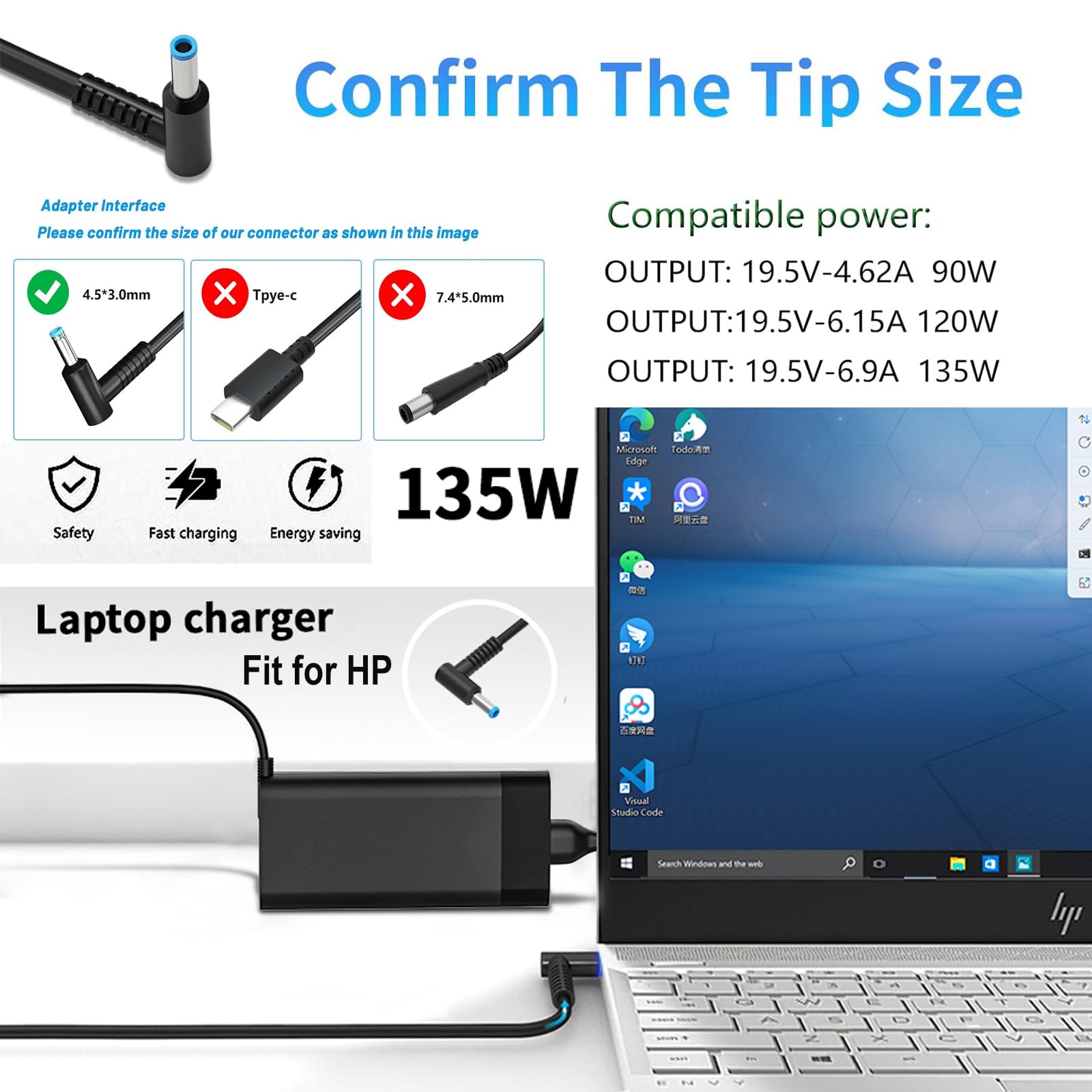 Connecteurs USB-C Pour HP Spectre X360 - Lot De 2 - Compatible 13 Et 15 Pouces - Réparation Facile - 3