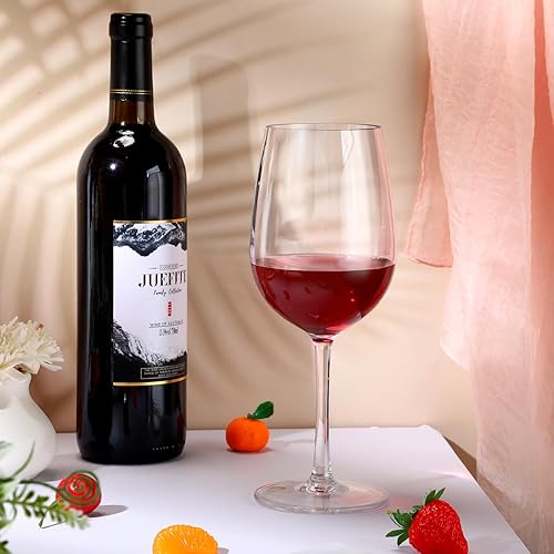 Miniatura 5 de Juego de 18 copas de vino acrílicas irrompibles con tallo, copas de vino de plástico de 19 onzas, copas de vino reutilizables transparentes sin BPA