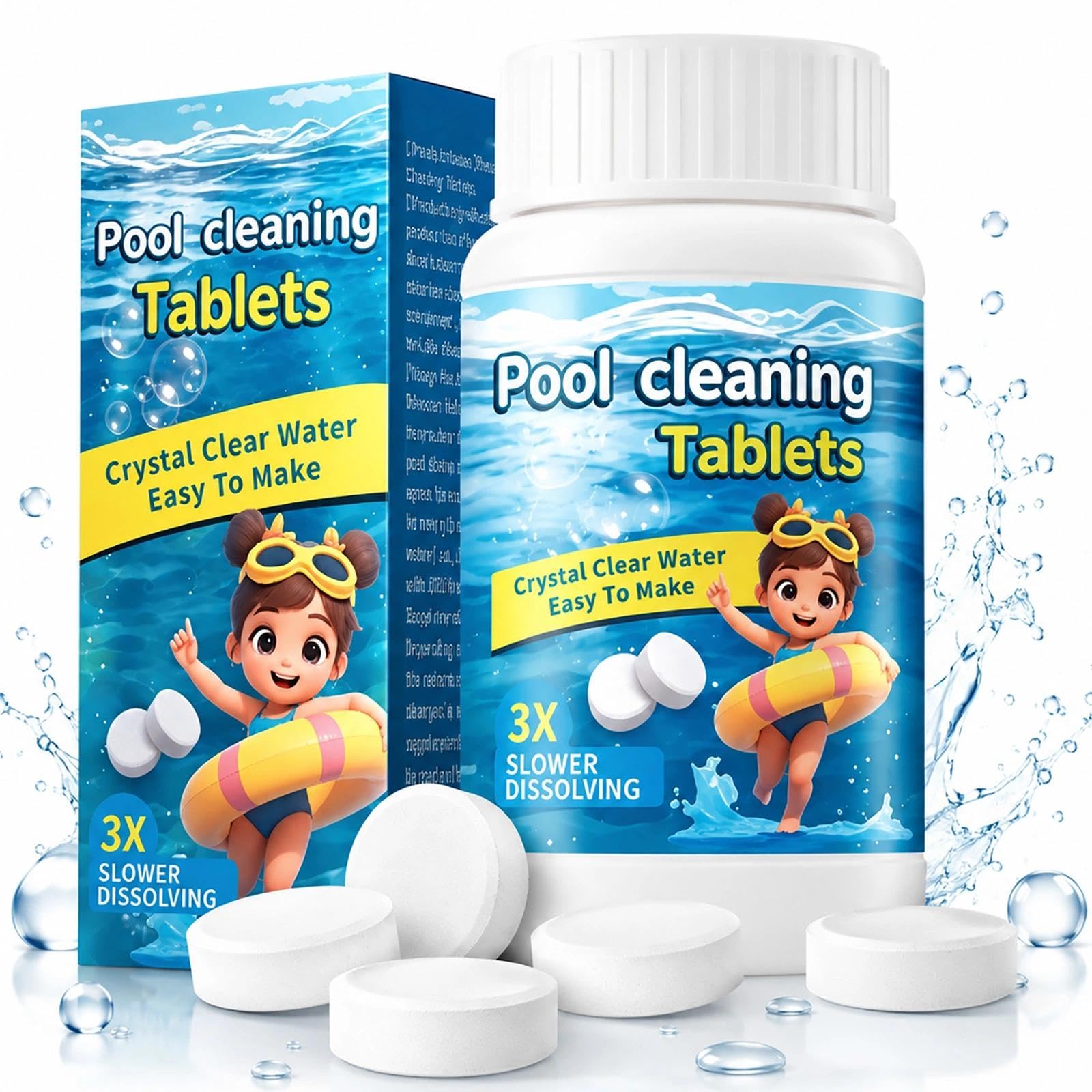 Chlorine Tablets, Multifunctional Chlorine Tablets for Swimming Pools