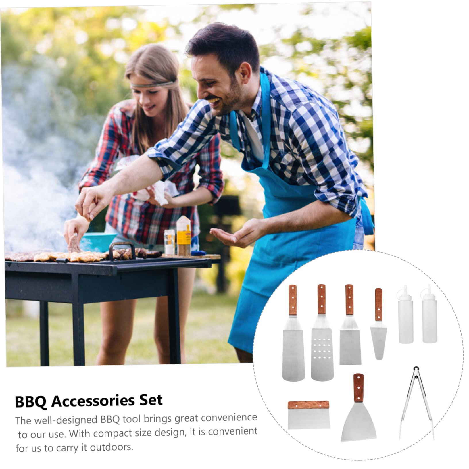 VANZACK 1set Utensili Barbecue Inossidabile Pratici Per Grigliate All Per Durabilità