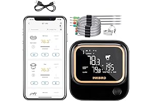 Inkbird IBT-26S Wireless Meat Thermometer: Monitor Your Grilling and Smoking with 5GHz...
