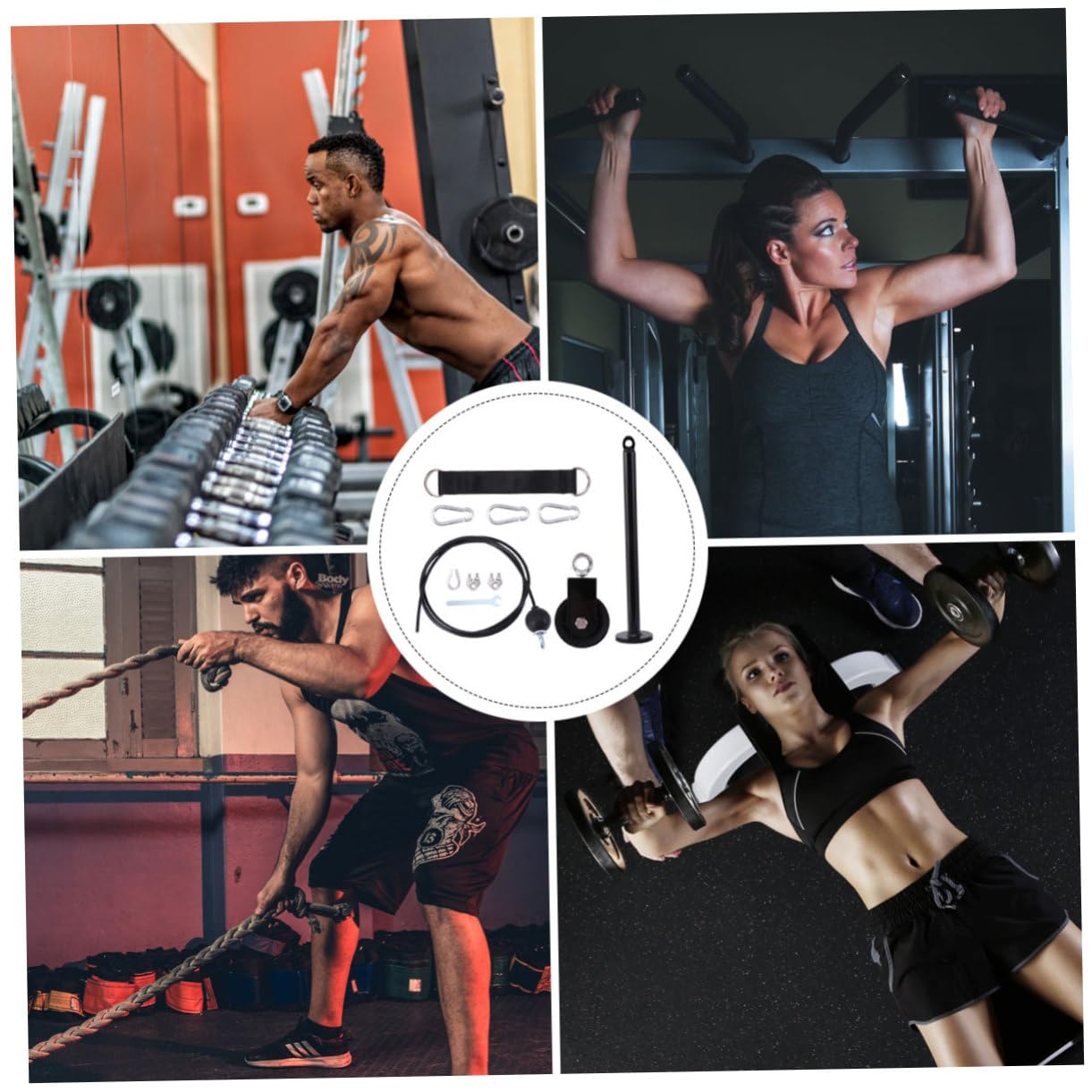 Toddmomy Dispositivo di fitness a discesa ad alta posizione pilates kit da palestra kit di allenamento fisico portatile attrezzature per il fitness fai da te Metallo